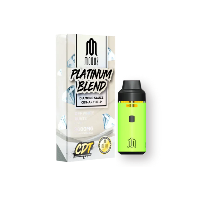 Modus Platinum Blend Diamond Sauce CB9-A + THC-P 3000mg Disposable Off White Runtz Hybrid - Seven Tech