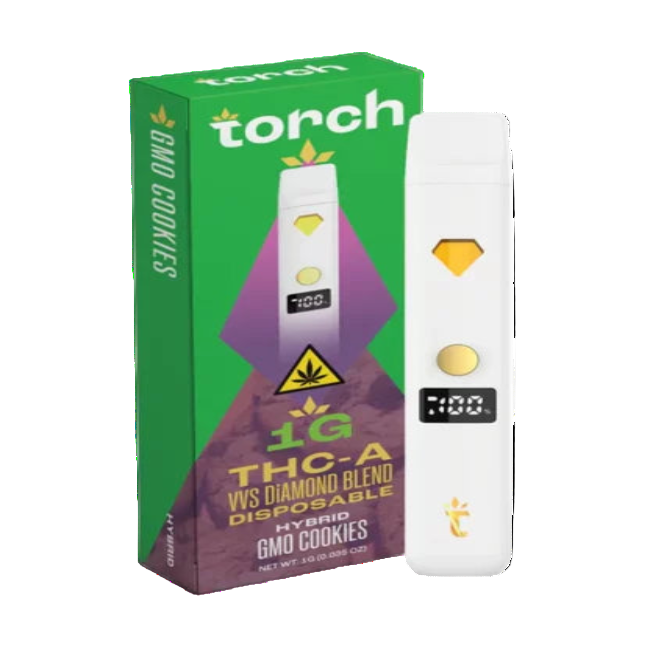 Torch THC-A 1g VVS Diamond Blend Disposable GMO Cookies Hybrid - Seven Tech