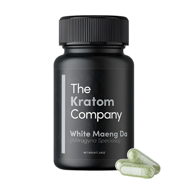 THE KRATOM COMPANY CAPSULES 75CT / 2.6OZ / 500MG - MAENG DA WHITE VEIN - Seven Tech