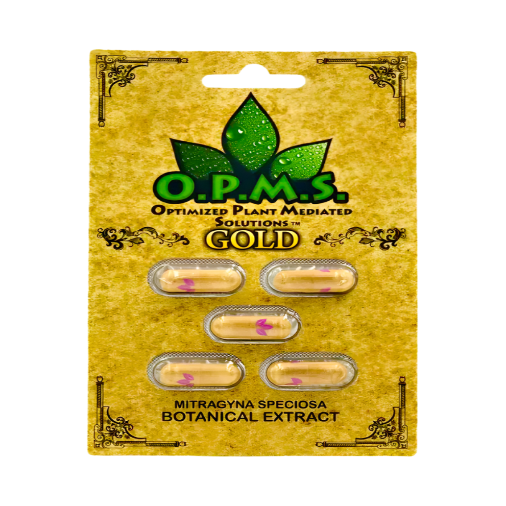 O.P.M.S. KRATOM CAPSULES - GOLD 5CT - Seven Tech