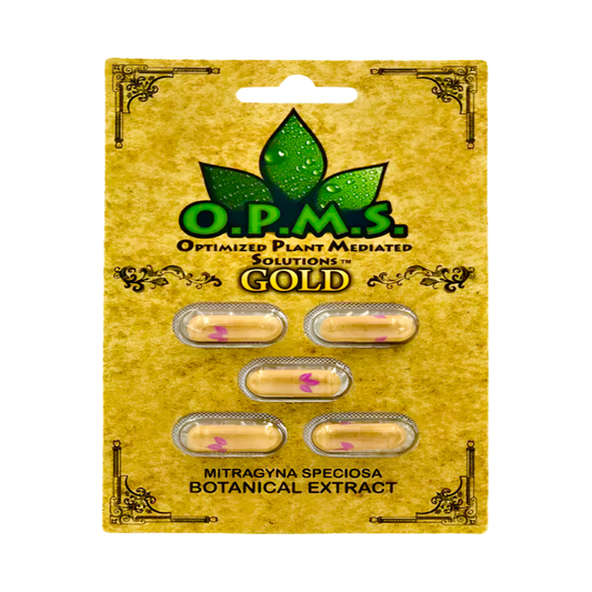 O.P.M.S. KRATOM CAPSULES - GOLD 5CT - Seven Tech