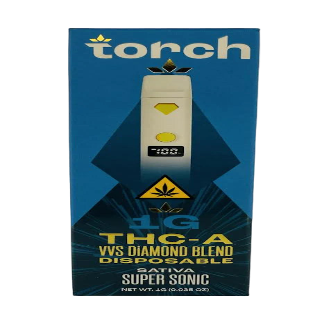 Torch THC-A 1g VVS Diamond Blend Disposable Super Sonic Sativa - Seven Tech