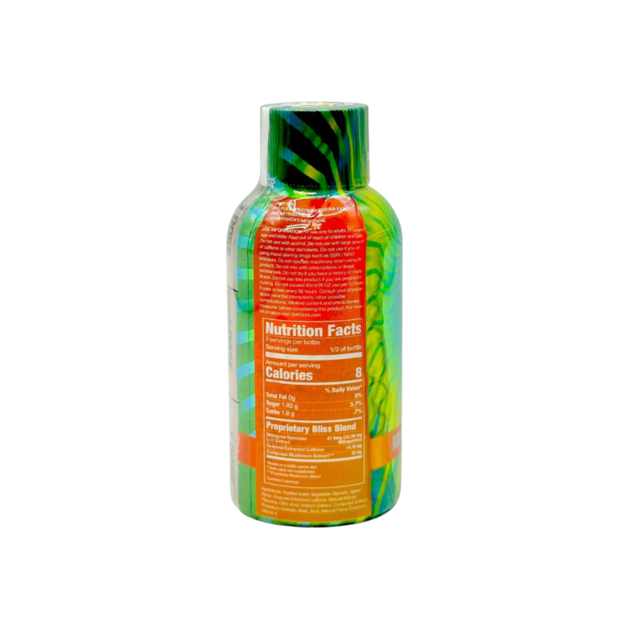 K SHOT 60ML - BLISS EXTRA STRENGTH KRATOM+CORDYCEPS - Seven Tech