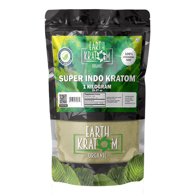 EARTH KRATOM POWDER 1000G / 35.27OZ - INDO SUPER GREEN VEIN - Seven Tech
