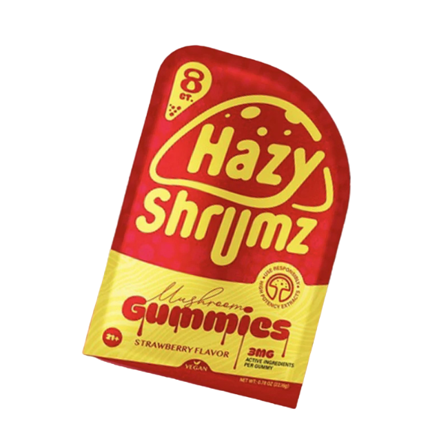 HAZY SHRUMZ GUMMIES 8CT / 0.78OZ - STRAWBERRY - Seven Tech