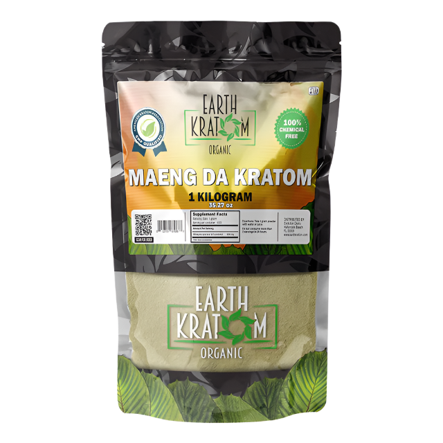 EARTH KRATOM POWDER 1000G / 35.27OZ - MAENG DA GREEN VEIN - Seven Tech