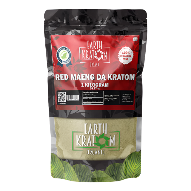 EARTH KRATOM POWDER 1000G / 35.27OZ - MAENG DA RED VEIN - Seven Tech