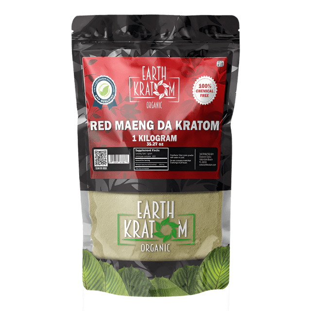 EARTH KRATOM POWDER 1000G / 35.27OZ - MAENG DA RED VEIN - Seven Tech