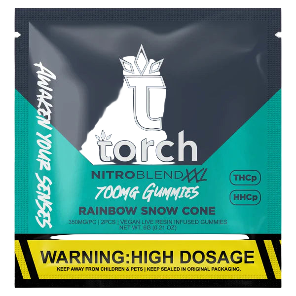 TORCH NITRO BLEND XXL GUMMIES 700MG – RAINBOW SNOW CONE - Seven Tech