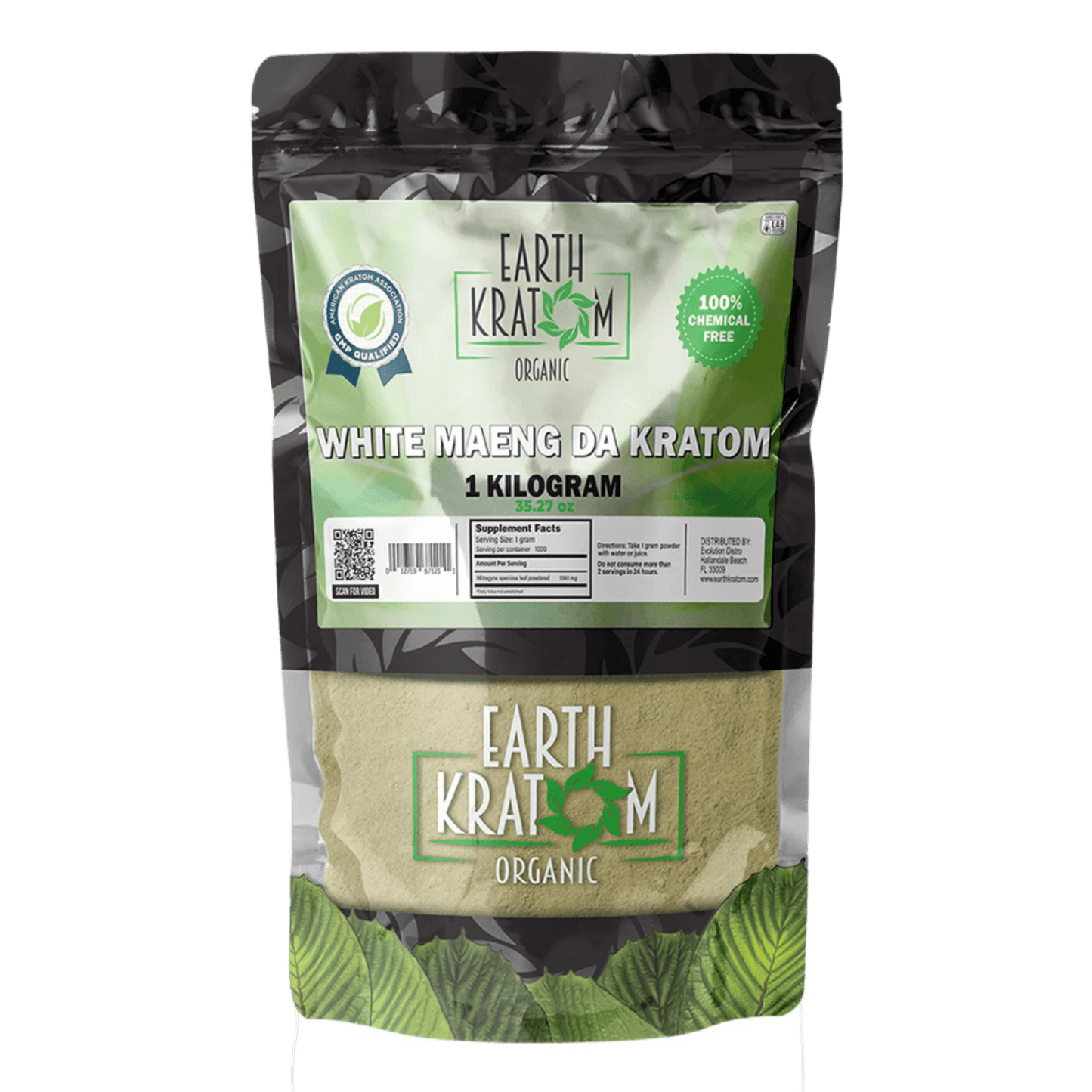 EARTH KRATOM POWDER 1000G / 35.27OZ - MAENG DA WHITE VEIN - Seven Tech