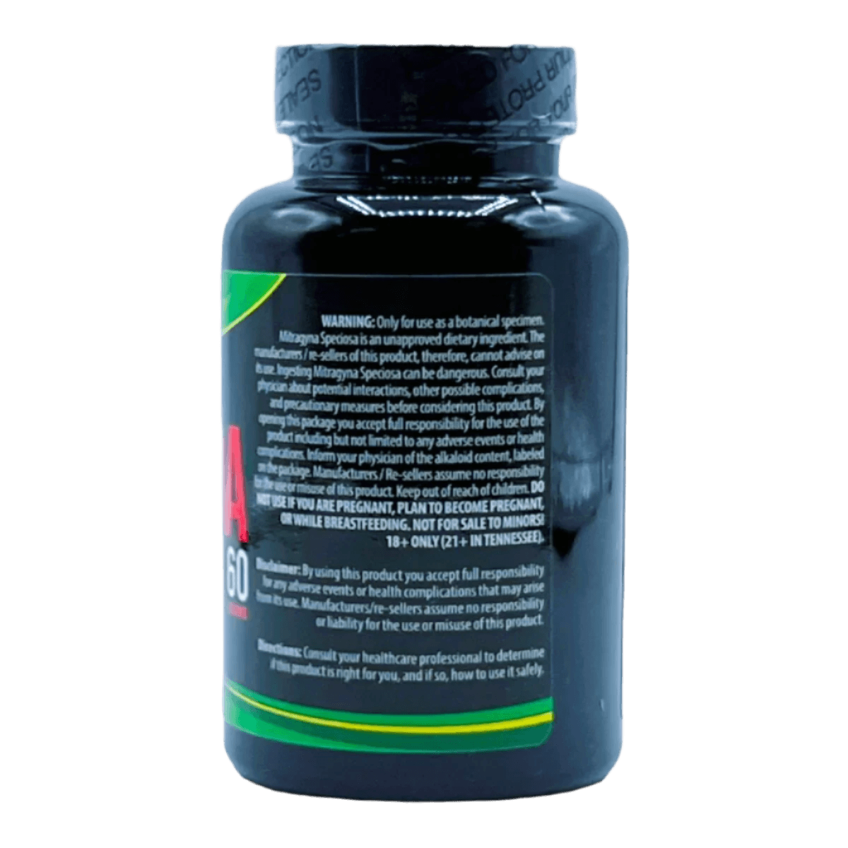 KRATOM KAPS CAPSULES 100CT / 60G - MALAY GREEN VEIN - Seven Tech
