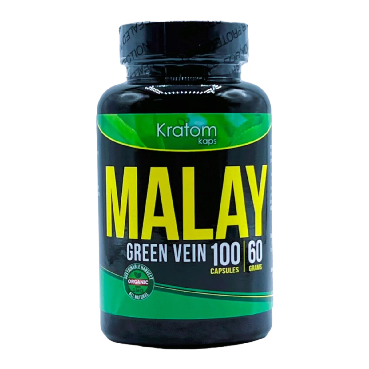 KRATOM KAPS CAPSULES 100CT / 60G - MALAY GREEN VEIN - Seven Tech