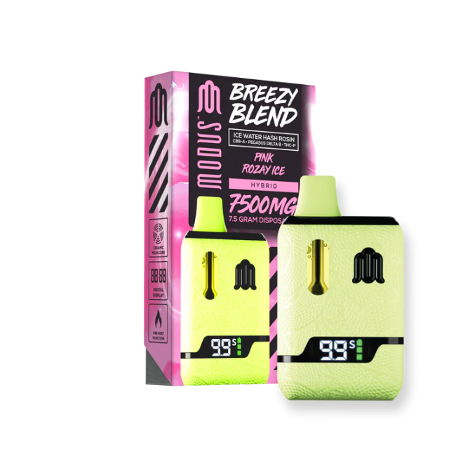 MODUS BREEZY BLEND DISPOSABLE 7.5G – PINK ROZAY ICE HYBRID - Seven Tech