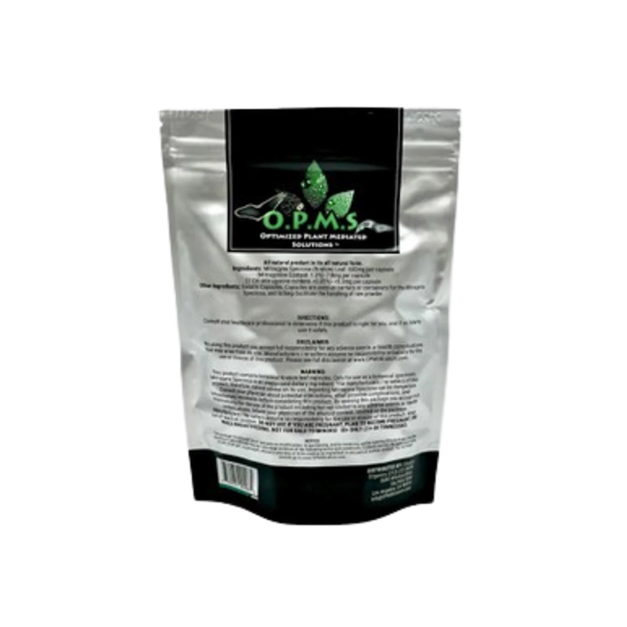 O.P.M.S. SILVER KRATOM CAPSULES 30CT / 18G / 0.63OZ - INDO WHITE VEIN - Seven Tech