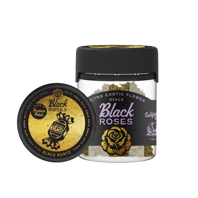 Black Roses Premium Ultra Exotic THC-A Flower 3.5g Jar Black Runtz Hybrid - Seven Tech