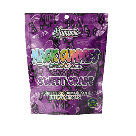 🎁 Mamanita Sweet Grape Magic Gummies Mushroom Candy 2pcs 800mg 1600mg Per Pkg (100% off)