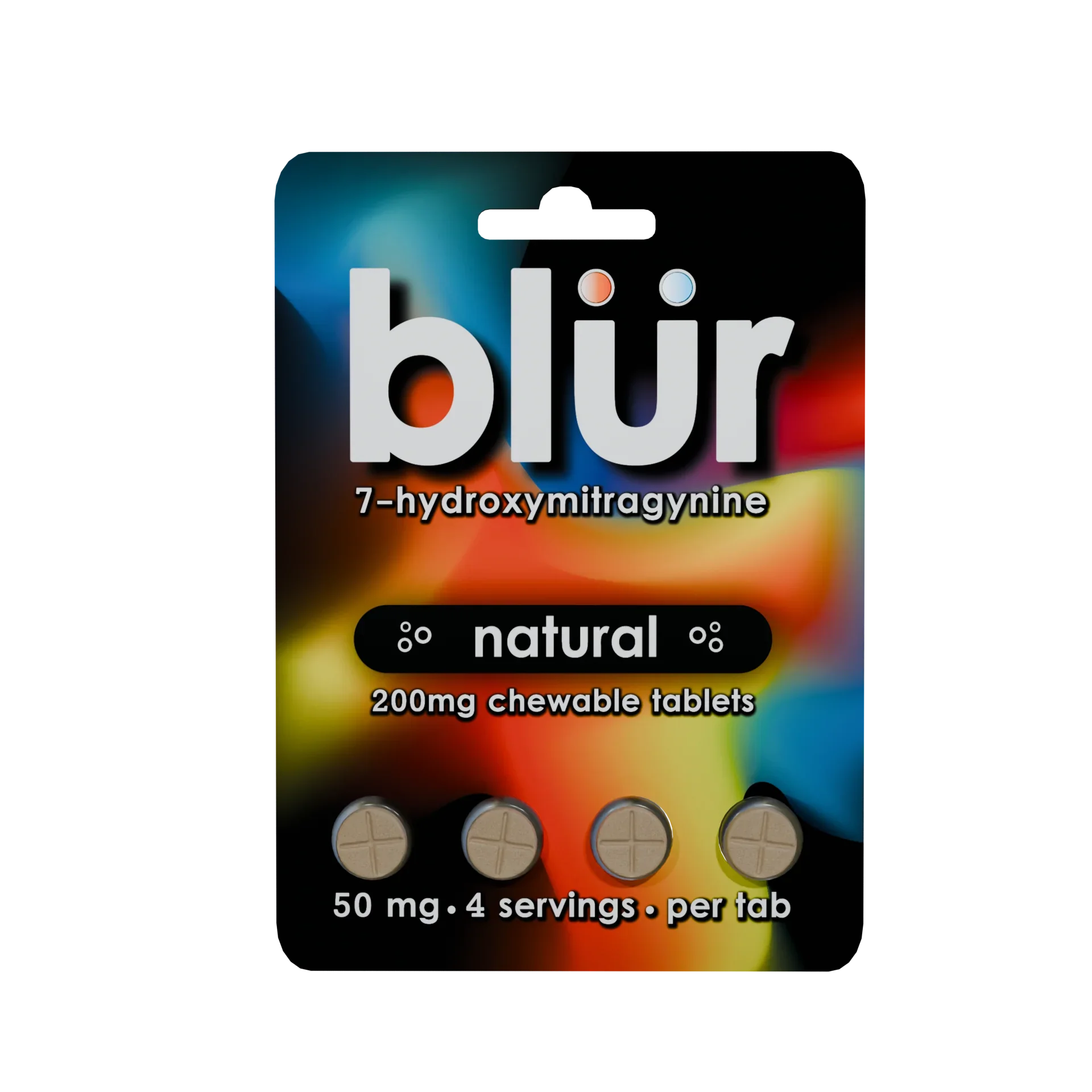 Blur 4ct 7OH Natural Tabs 50mg Per Tablet - Seven Tech