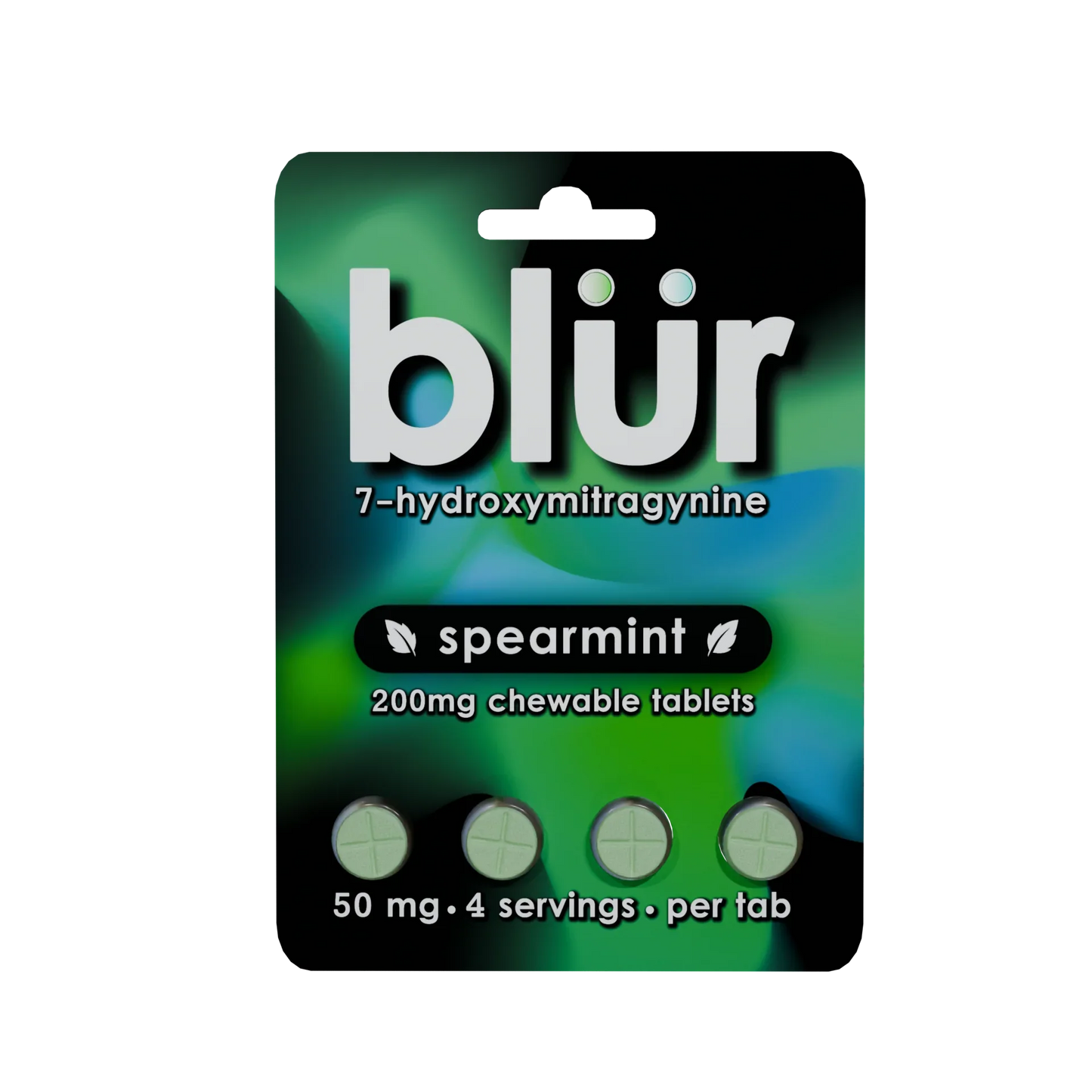 Blur 4ct 7OH Spearmint Tabs 50mg Per Tablet - Seven Tech