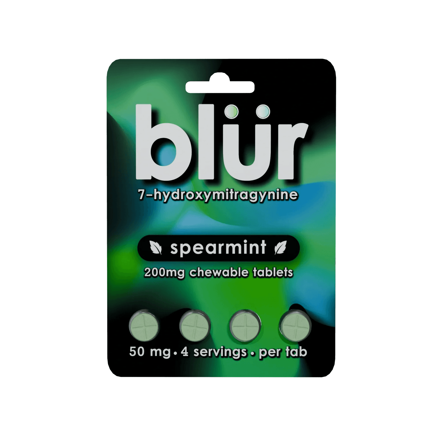 Blur 4ct 7OH Spearmint Tabs 50mg Per Tablet - Seven Tech