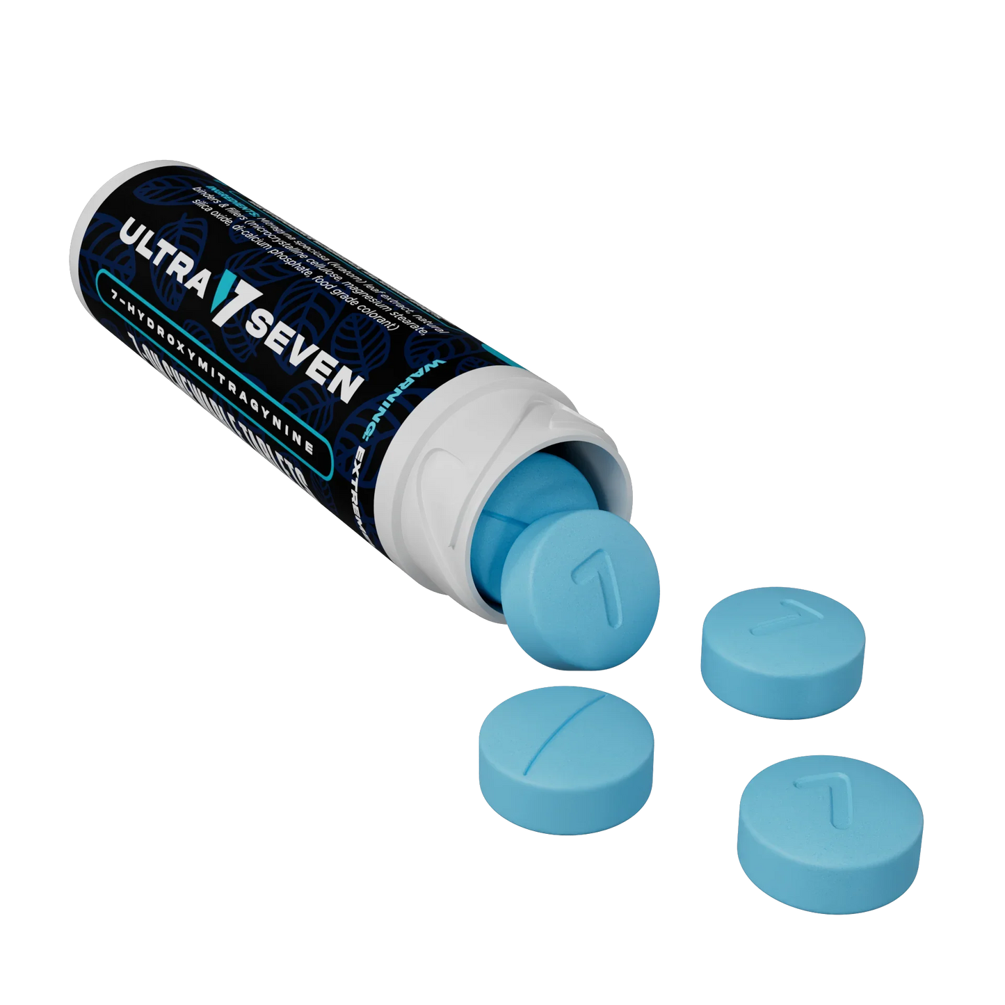 Ultra Seven 10ct 7OH Tabs Blue Raspberry 70mg Per Tablet - Seven Tech