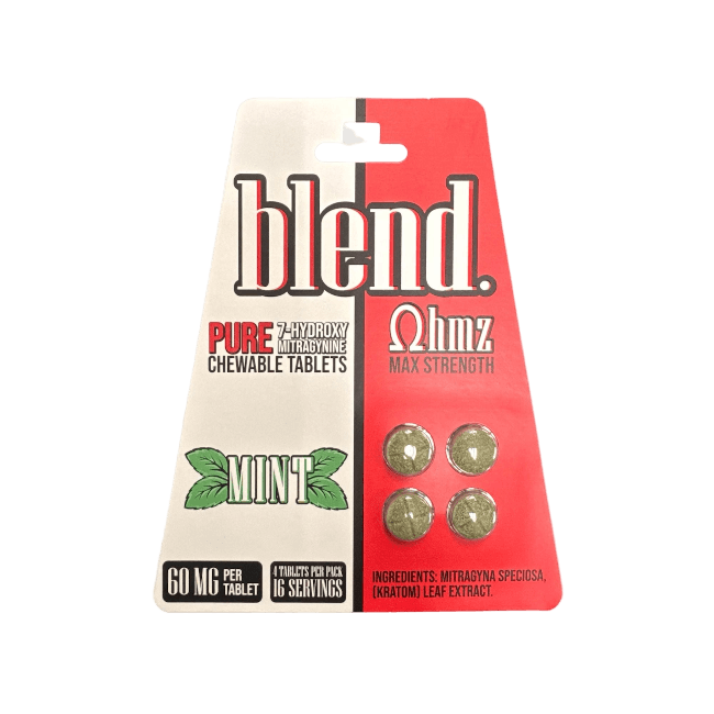 Blend OHMZ 4ct 7OH Chewable Tabs Max Strength Mint 60mg Per Tablets - Seven Tech
