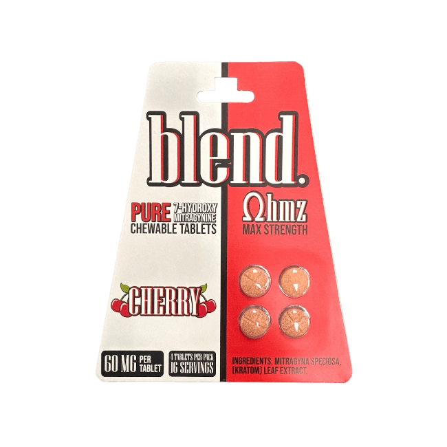 Blend OHMZ 4ct 7OH Chewable Tabs Max Strength Cherry 60mg Per Tablets - Seven Tech
