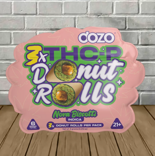 DOZO - THC P DONUT PRE-ROLLS - 3 COUNT - NOVA BISCOTTI - INDICA - Seven Tech