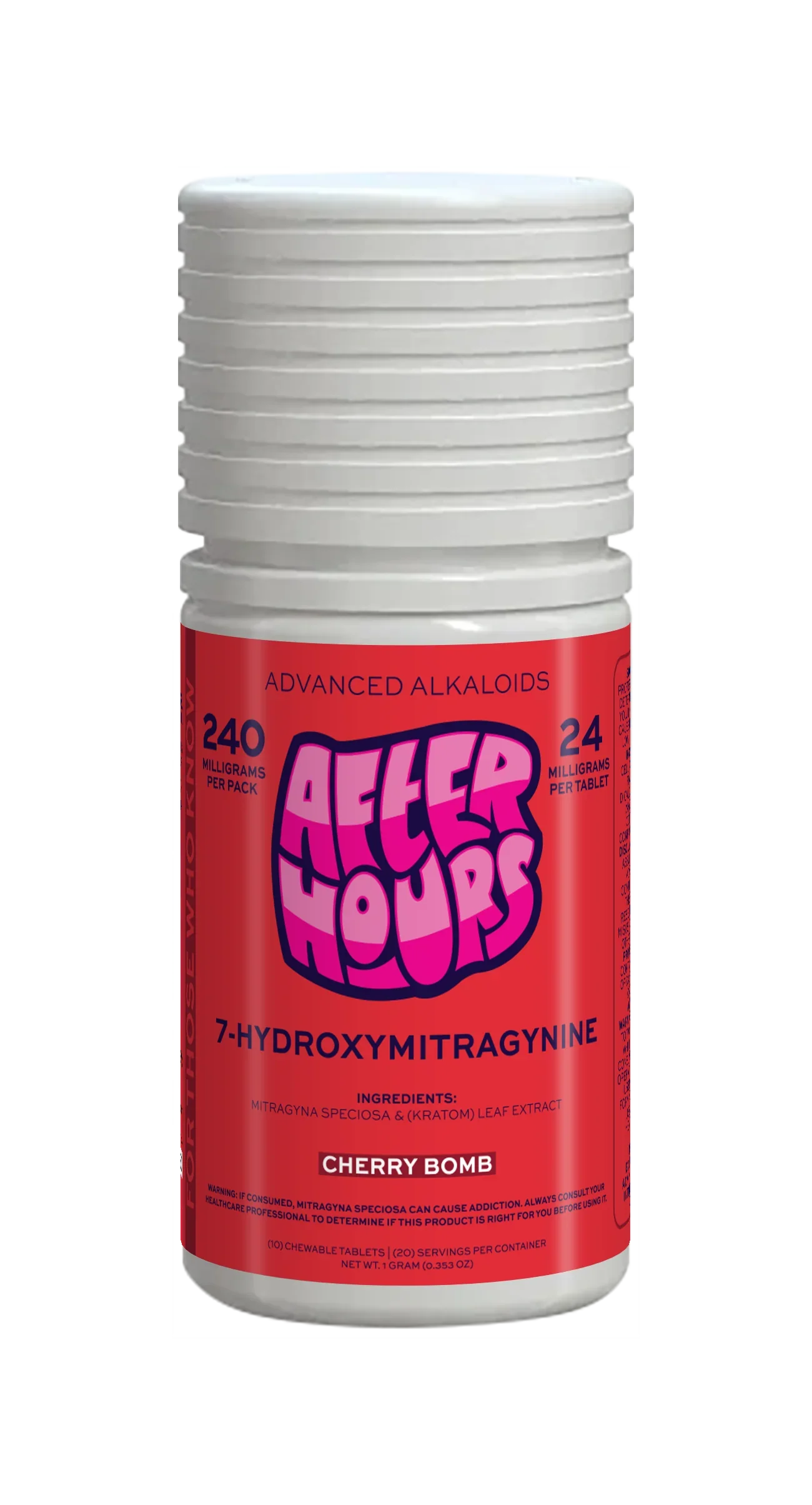 After Hours 10ct 7OH Chewable Tabs Cherry Bomb 24mg per Tablet - Seven Tech