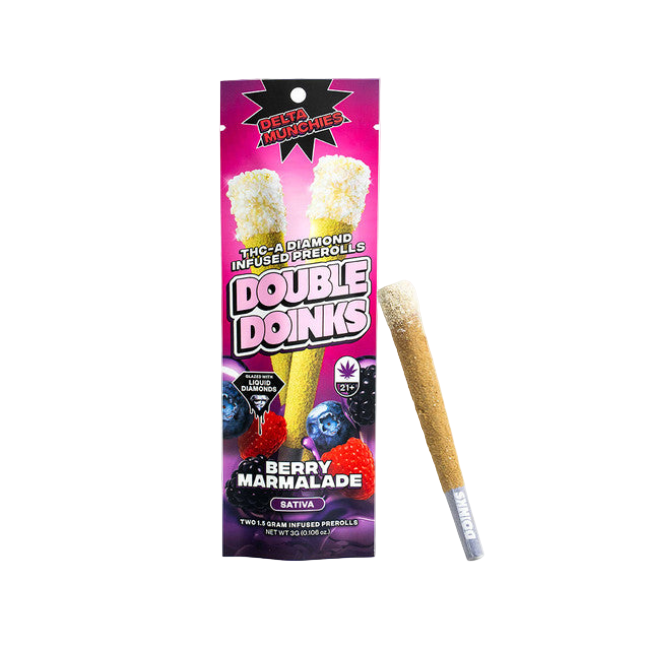 DELTA MUNCHIES DOUBLE DOINKS – BERRY MARMALADE SATIVA - Seven Tech