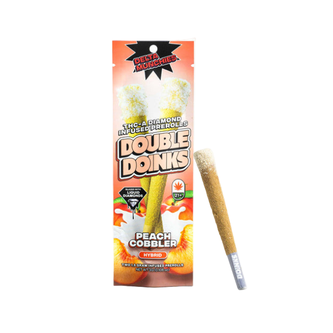 DELTA MUNCHIES DOUBLE DOINKS – PEACH COBBLER HYBRID - Seven Tech