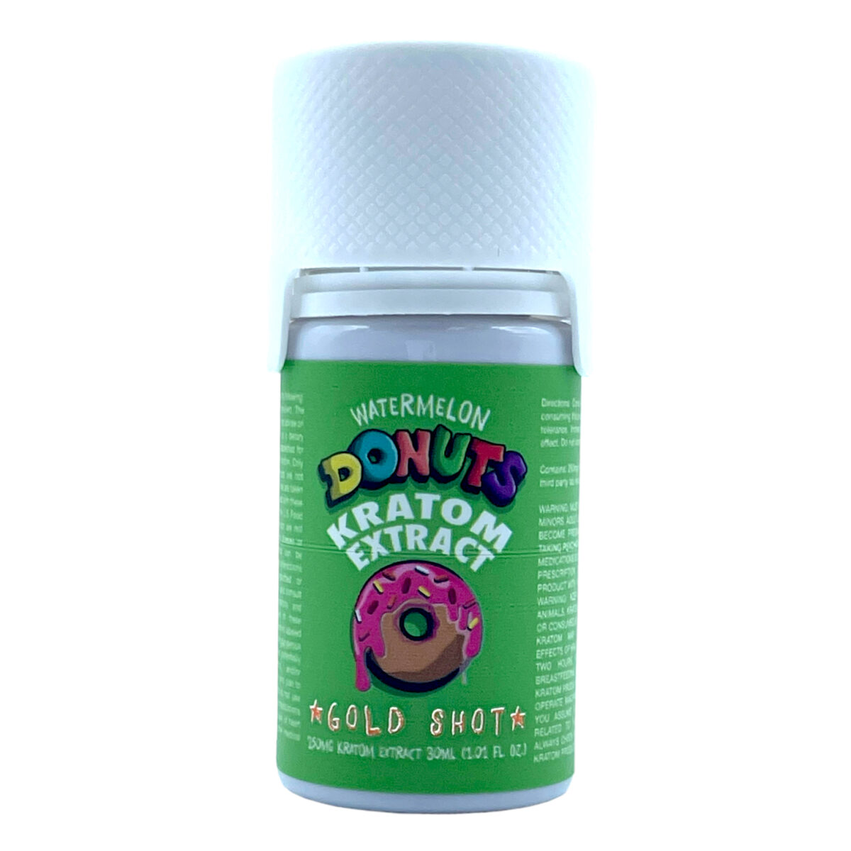 DONUTS KRATOM EXTRACT GOLD SHOTS 30ML 250MG - WATERMELON - Seven Tech