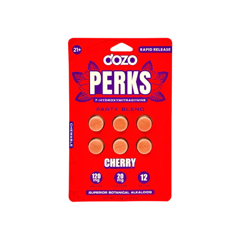 Dozo Perks 6ct 7OH Chewable Tabs Cherry 20mg per Tablet - Seven Tech