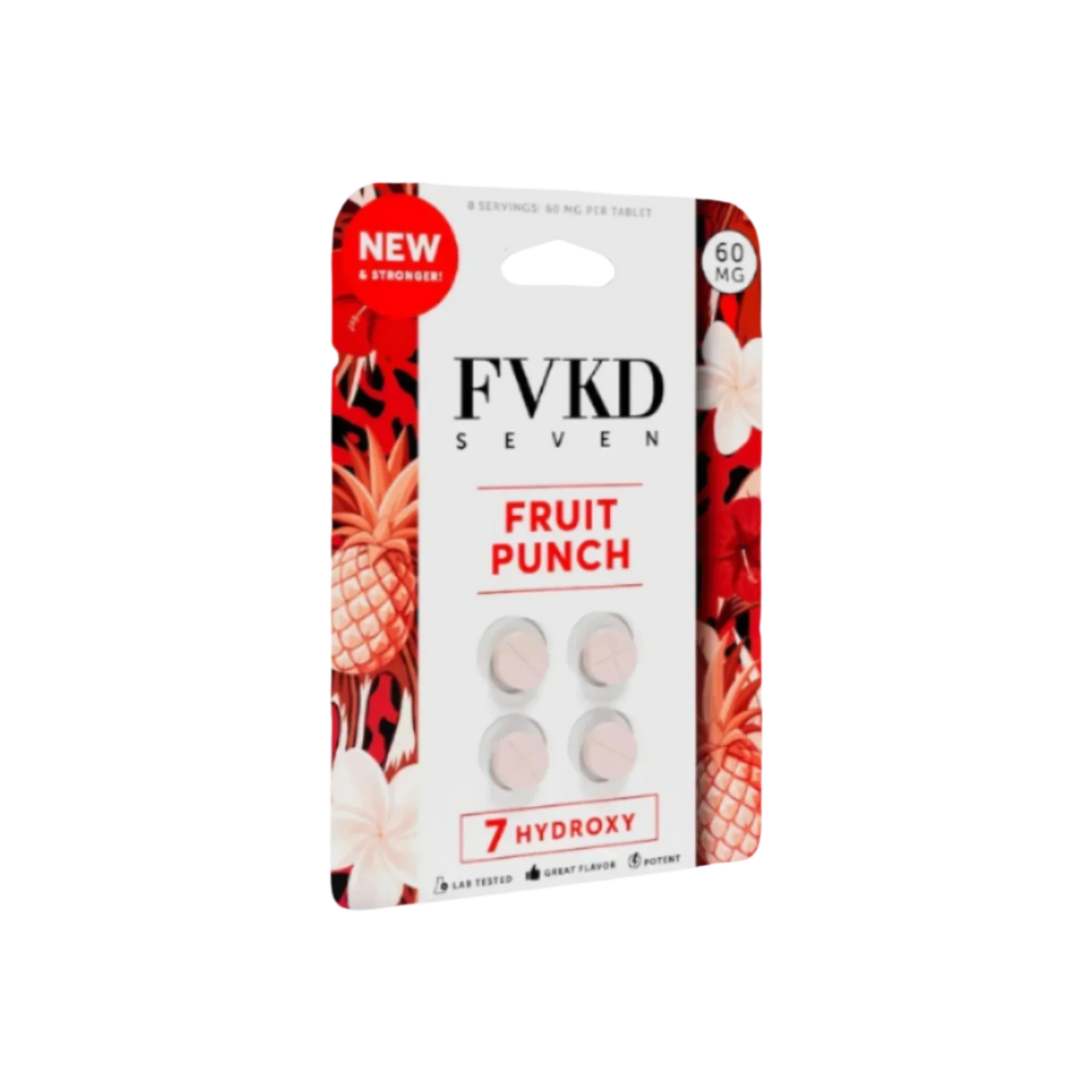 FVKD Seven 4ct 7OH Tabs Fruit Punch 60mg Per Tablet - Seven Tech