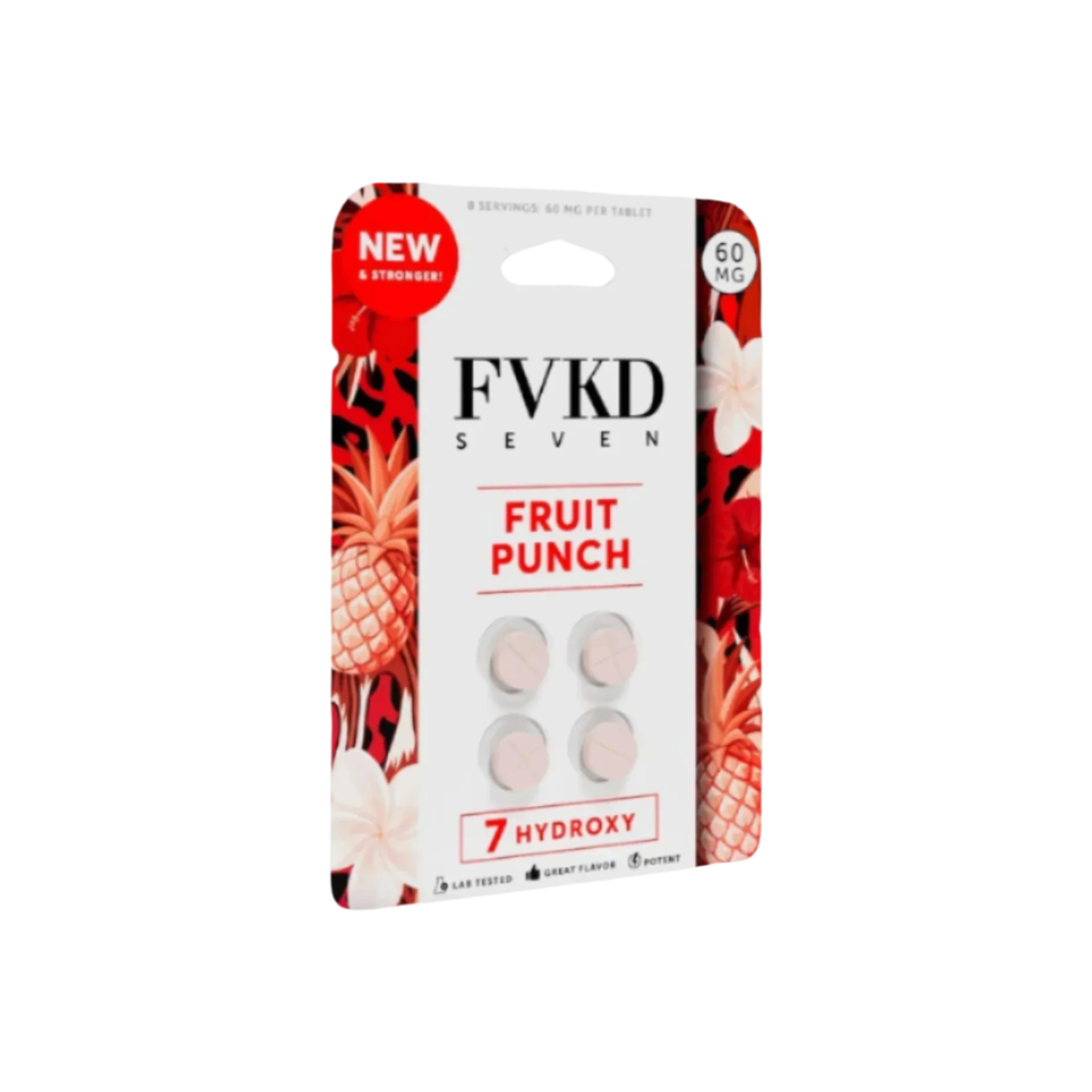 FVKD Seven 4ct 7OH Tabs Fruit Punch 60mg Per Tablet - Seven Tech