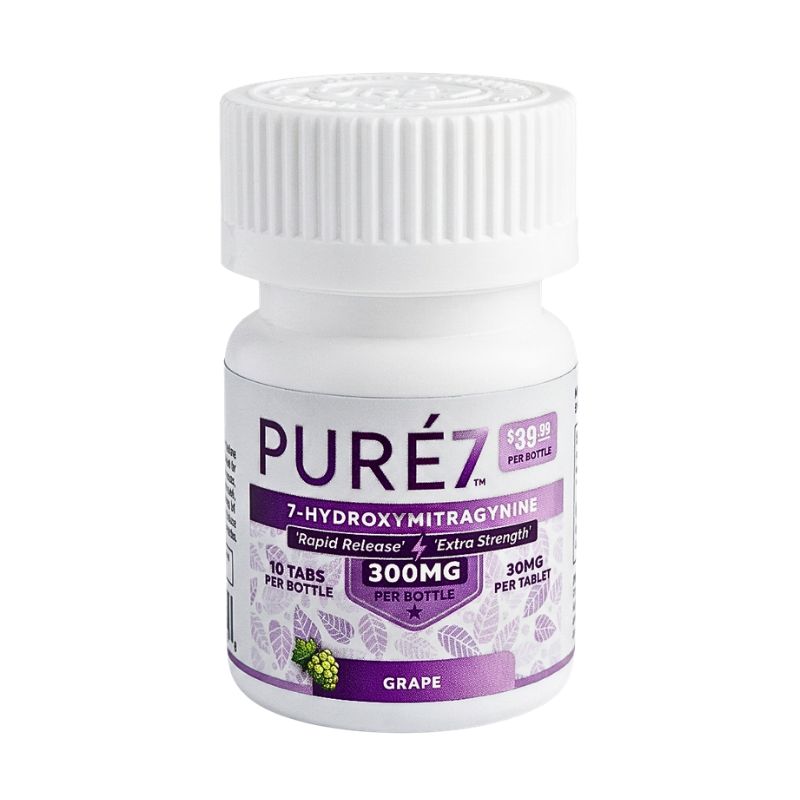 Pure7 7-Hydroxymitragynine Rapid Release Tablets 10ct 30mg Per Tablet