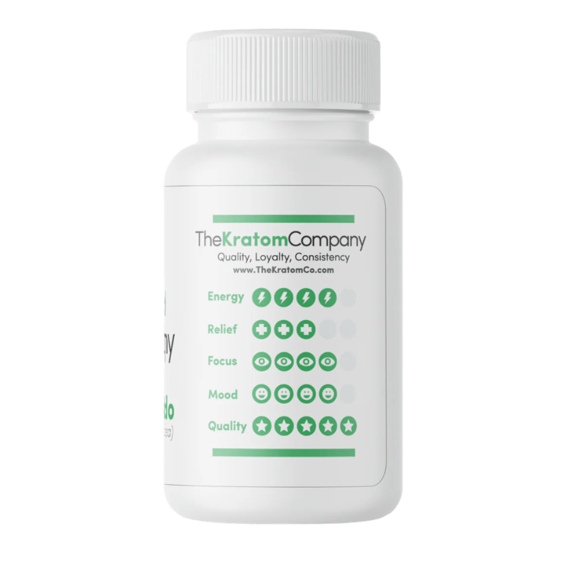THE KRATOM COMPANY CAPSULES 75CT / 2.6OZ / 500MG - INDO GREEN VEIN - Seven Tech