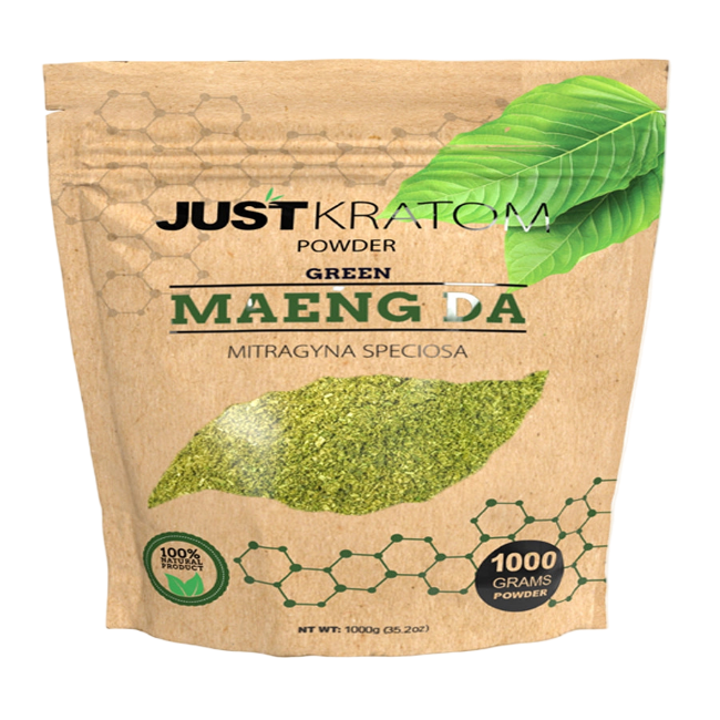 JUST KRATOM POWDER 1000G - MAENG DA GREEN - Seven Tech