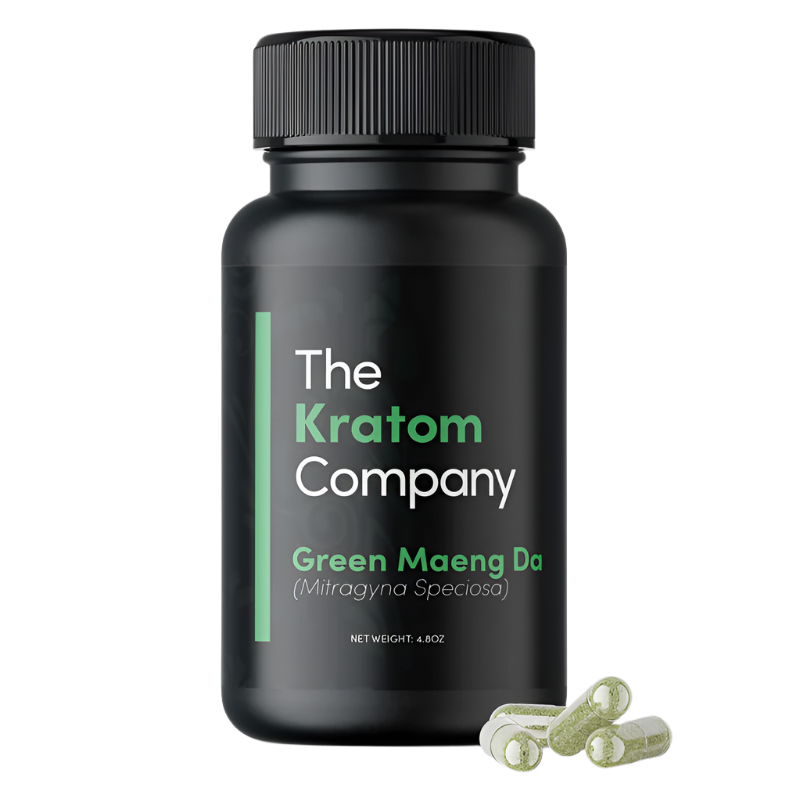 THE KRATOM COMPANY CAPSULES 500CT / 14.4OZ / 500MG - MAENG DA GREEN VEIN - Seven Tech