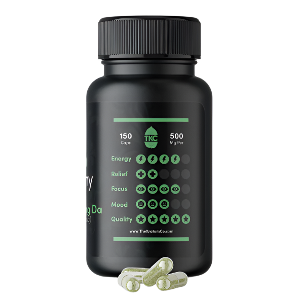 THE KRATOM COMPANY CAPSULES 75CT / 2.6OZ / 500MG - MAENG DA GREEN VEIN - Seven Tech