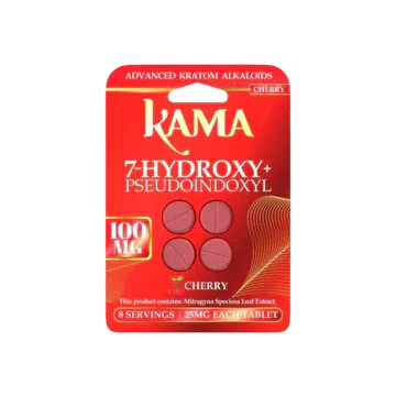 KAMA 4ct 7OH + Psuedoindoxyl Tabs Cherry 25mg per Tablet - Seven Tech