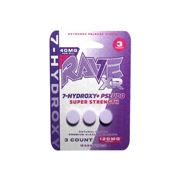 Rave 3ct 7OH +Psuedo Chewable Tabs XR Super Strength 40mg per Tablet - Seven Tech