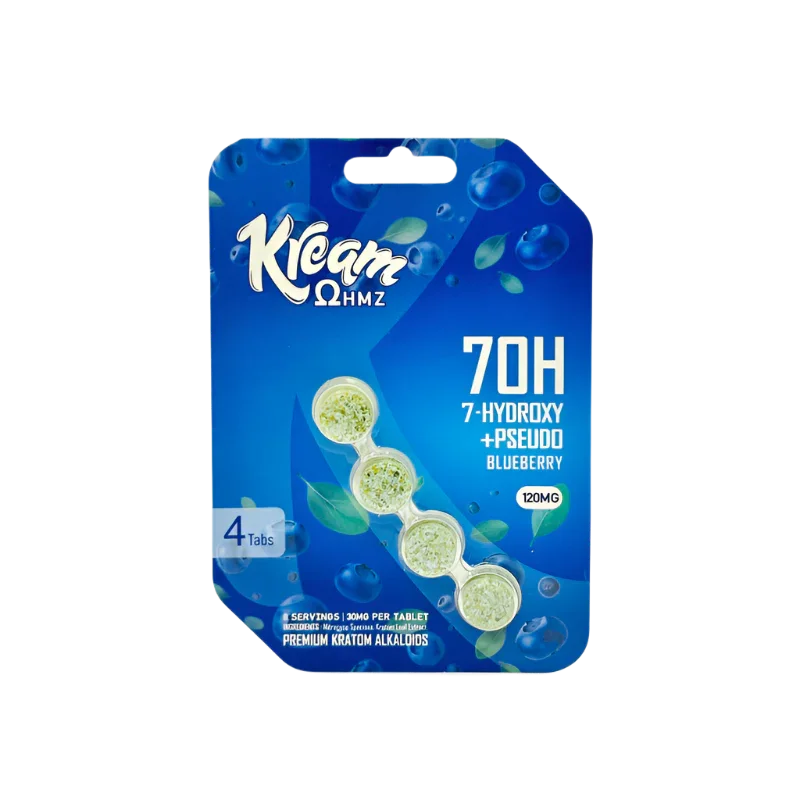 Kream 4ct 7OH + Psuedo Blueberry Chewable Tabs 30mg per Tablet - Seven Tech
