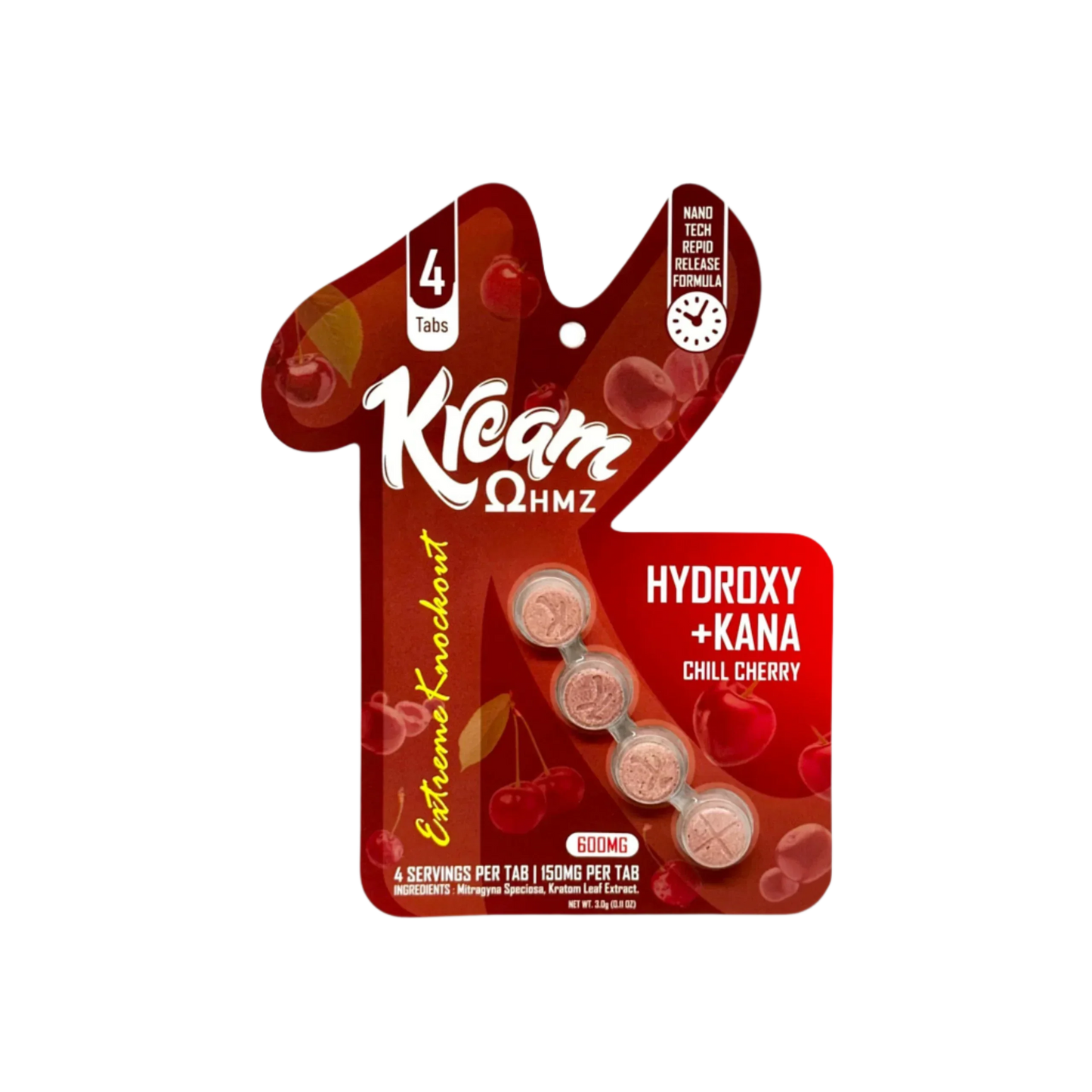 Kream 4ct 7OH + Kana Chill Cherry 150mg Per Tablet - Seven Tech