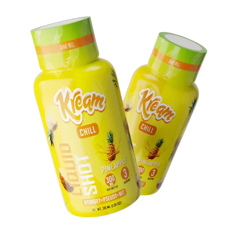 Kream 7-Hydroxymitragynine Liquid Shot + Pseudo + Mit Chill Pineapple 300mg Per Bottle - Seven Tech