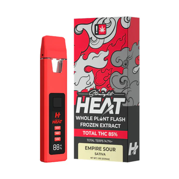 STRAIGHT HEAT WHOLE PLANT FLASH FROZEN EXTRACT 1G DISPOSABLE – EMPIRE SOUR SATIVA - Seven Tech