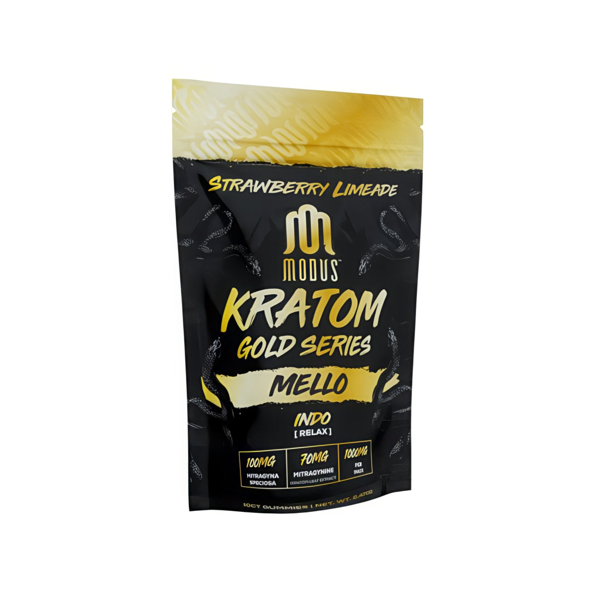 MODUS KRATOM GOLD SERIES GUMMIES 1000MG 10CT MELLO INDO (RELAX) - STRAWBERRY LIMEADE - Seven Tech