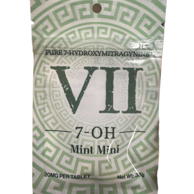VII 5ct 7OH White Mint Mini Tabs 20mg per Tablet - Seven Tech
