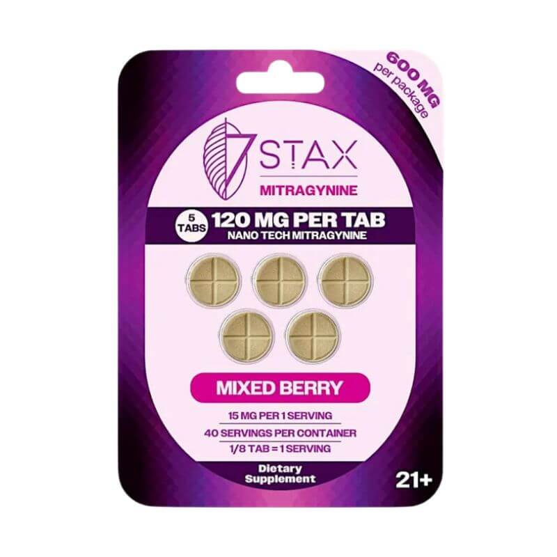 7Stax Nano Tech Mitragynine Tablets 5ct 120mg Per Tablet