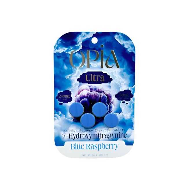 OPIA 4ct 7OH Chewable Tabs Blue Raspberry 60mg Per Tablets - Seven Tech