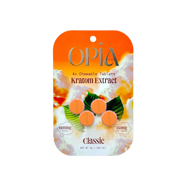 OPIA KRATOM EXTRACT CHEWABLE TABLETS 150MG PER TABLET – CLASSIC - Seven Tech